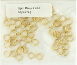 Jump/Split Rings Gold Plate 6mm Pack 60